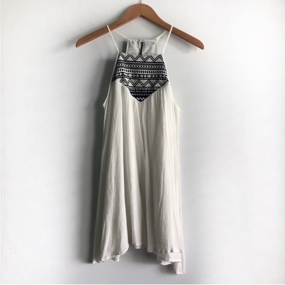 Jack by BB Dakota Navy and White Patterned Dress